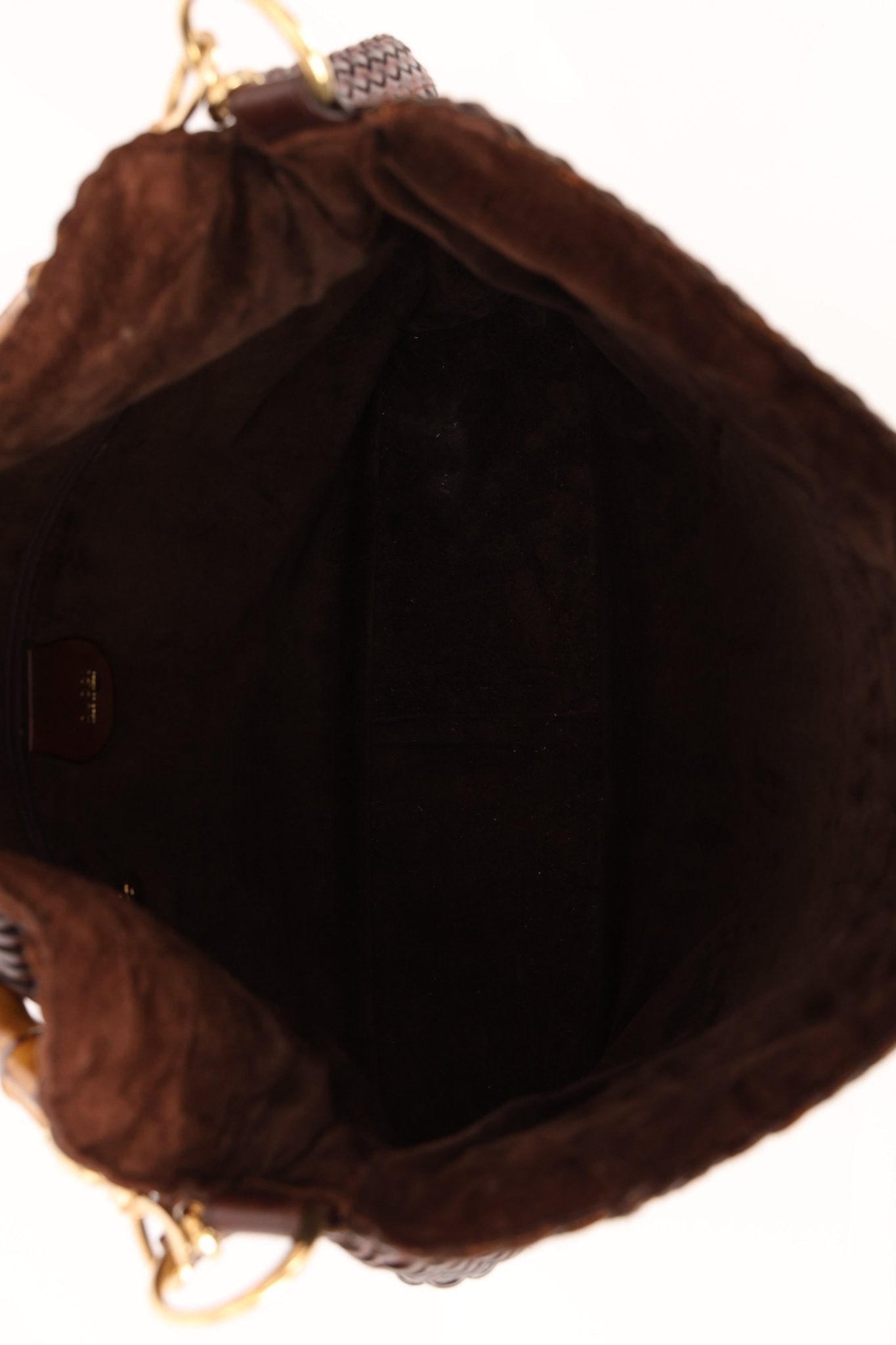 Gucci Leather Woven Bamboo Top Handle w/ Strap - FashioNica