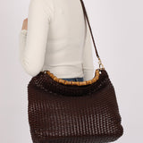 Gucci Leather Woven Bamboo Top Handle w/ Strap - FashioNica