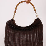 Gucci Leather Woven Bamboo Top Handle w/ Strap - FashioNica