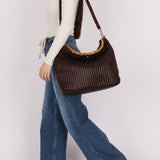 Gucci Leather Woven Bamboo Top Handle w/ Strap - FashioNica
