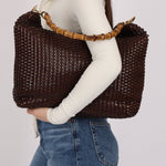 Gucci Leather Woven Bamboo Top Handle w/ Strap - FashioNica