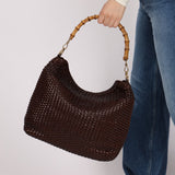 Gucci Leather Woven Bamboo Top Handle w/ Strap - FashioNica
