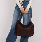 Gucci Leather Woven Bamboo Top Handle w/ Strap - FashioNica