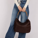 Gucci Leather Woven Bamboo Top Handle w/ Strap - FashioNica
