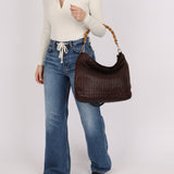 Gucci Leather Woven Bamboo Top Handle w/ Strap - FashioNica