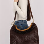 Gucci Leather Woven Bamboo Top Handle w/ Strap - FashioNica