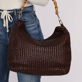 Gucci Leather Woven Bamboo Top Handle w/ Strap - FashioNica