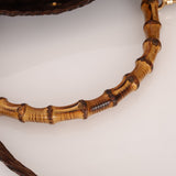 Gucci Leather Woven Bamboo Top Handle w/ Strap - FashioNica