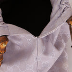 Gucci Lilac Monogram Bamboo Top Handle Tote - FashioNica