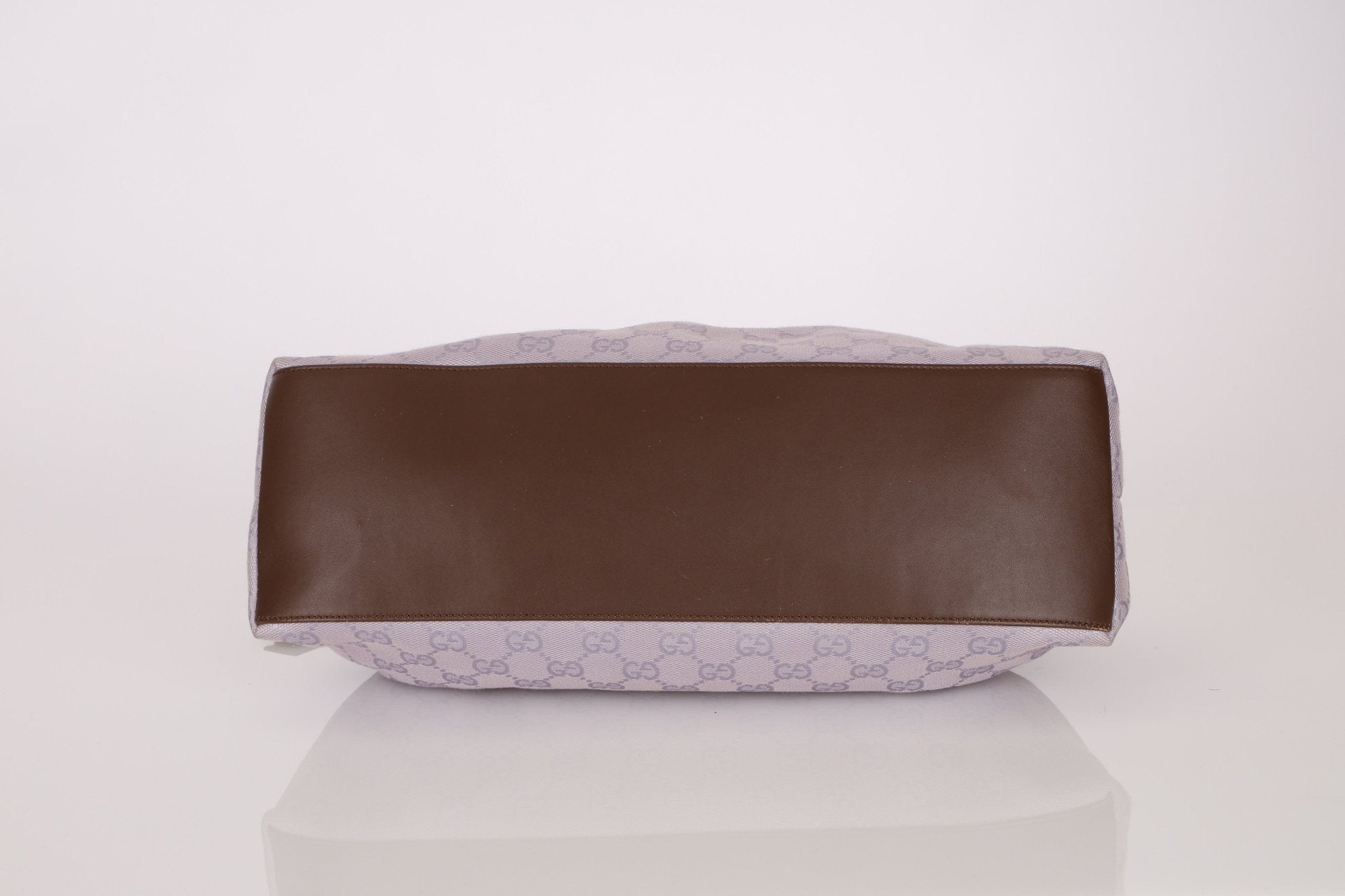 Gucci Lilac Monogram Bamboo Top Handle Tote - FashioNica