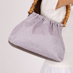 Gucci Lilac Monogram Bamboo Top Handle Tote - FashioNica