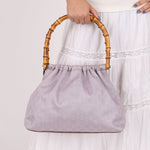Gucci Lilac Monogram Bamboo Top Handle Tote - FashioNica