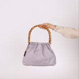 Gucci Lilac Monogram Bamboo Top Handle Tote - FashioNica