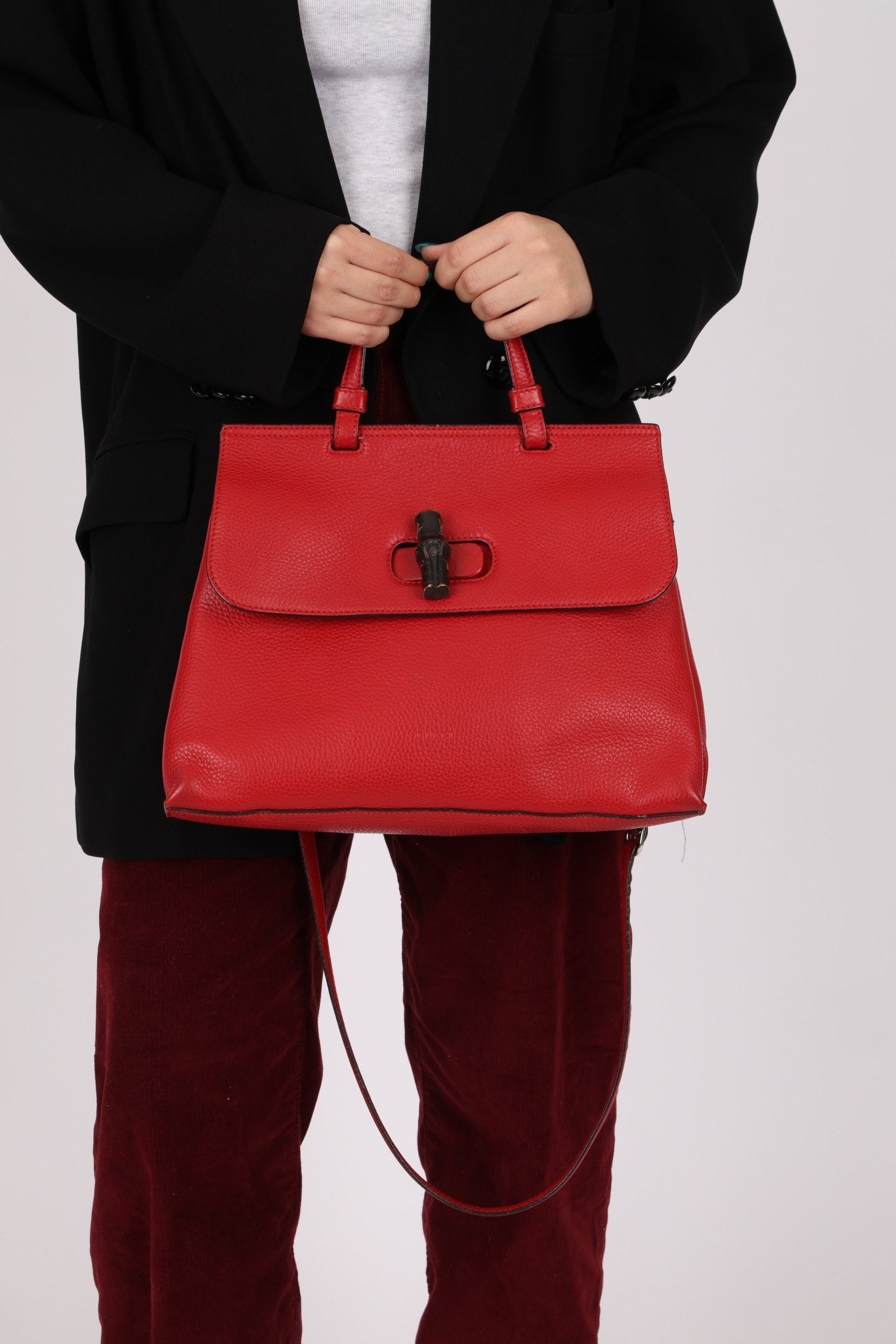 Gucci Medium Daily Bamboo2Way Kelly Bag - FashioNica