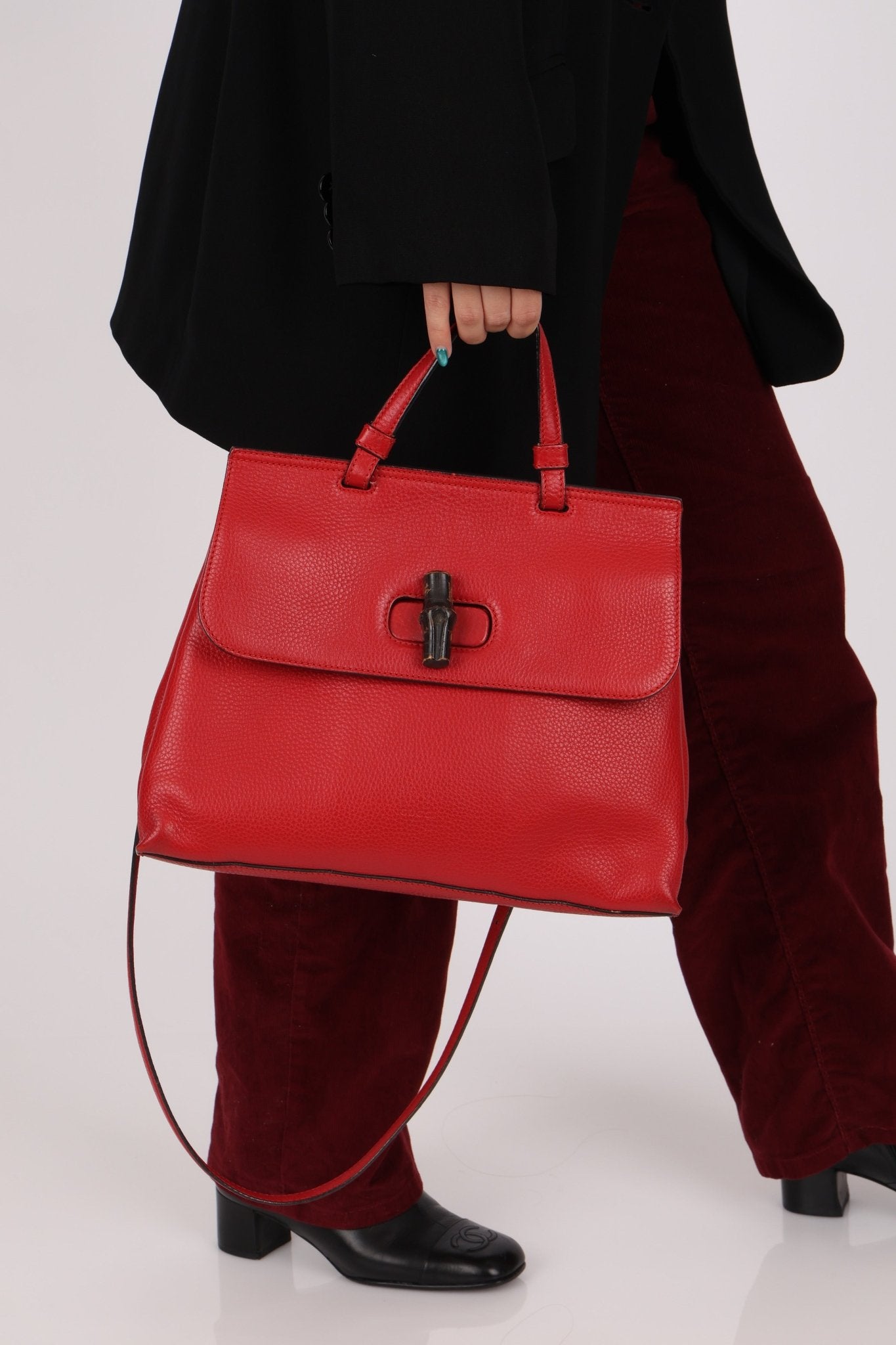 Gucci Medium Daily Bamboo2Way Kelly Bag - FashioNica