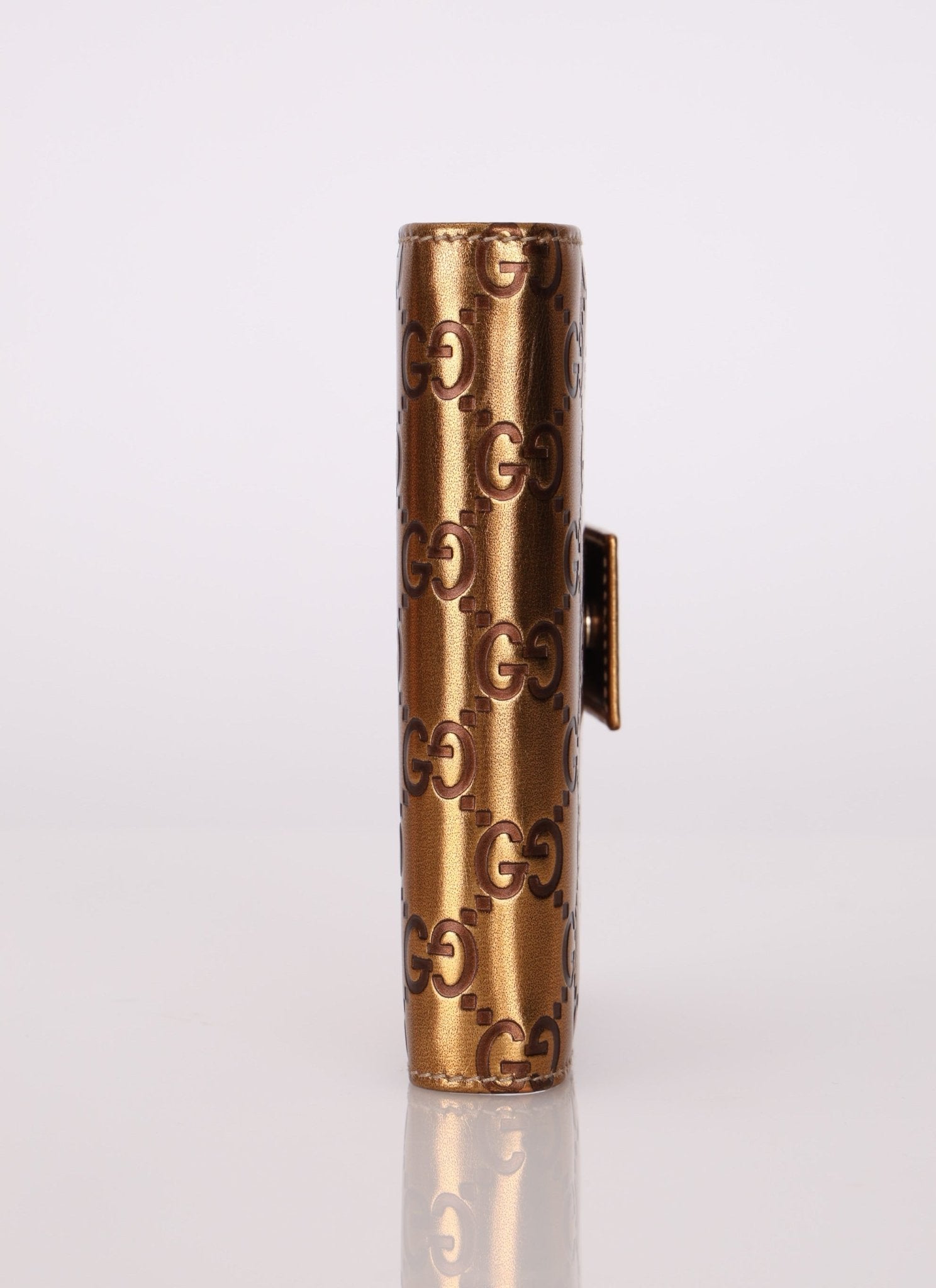 Gucci Metallic Bronze Monogram Agenda Cover - FashioNica
