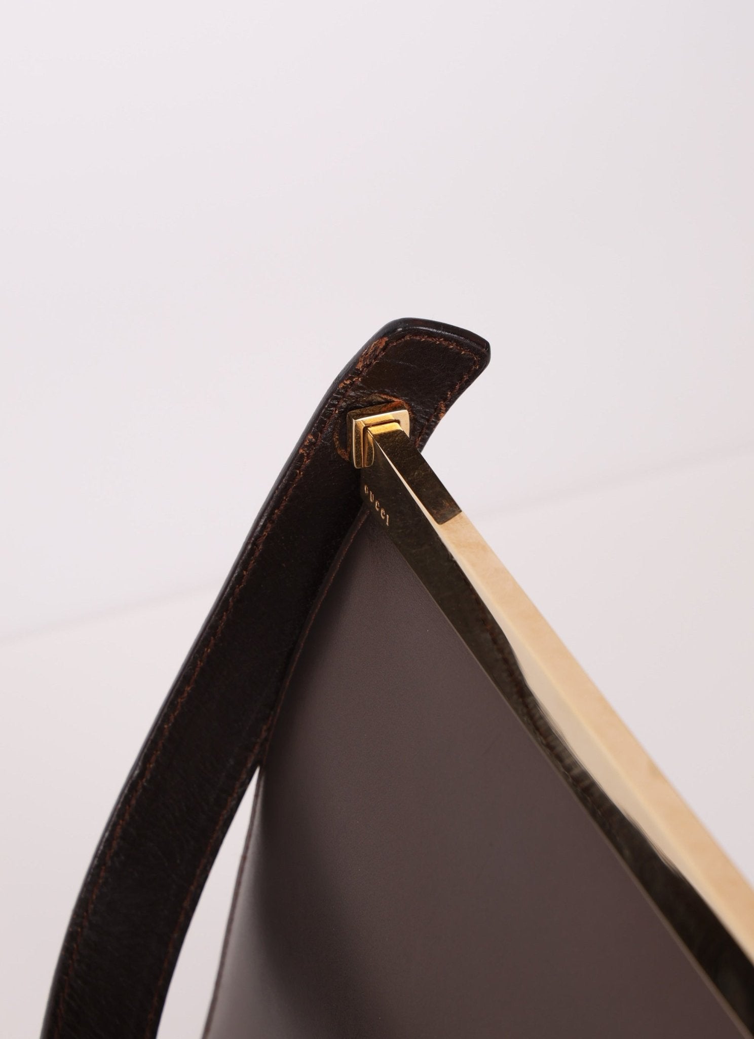 Gucci Metallic Brown Frame Shoulder Bag - FashioNica