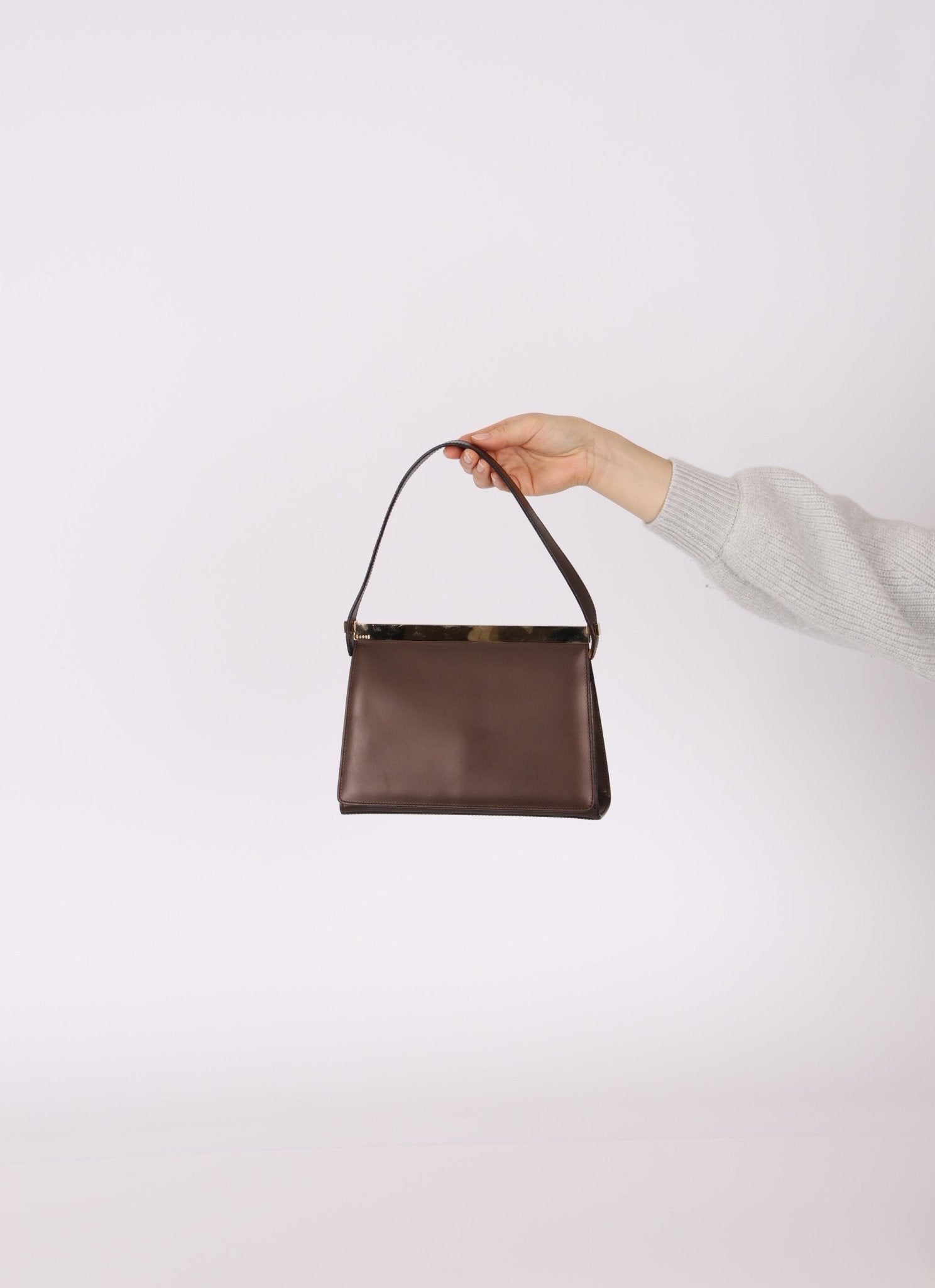 Gucci Metallic Brown Frame Shoulder Bag - FashioNica