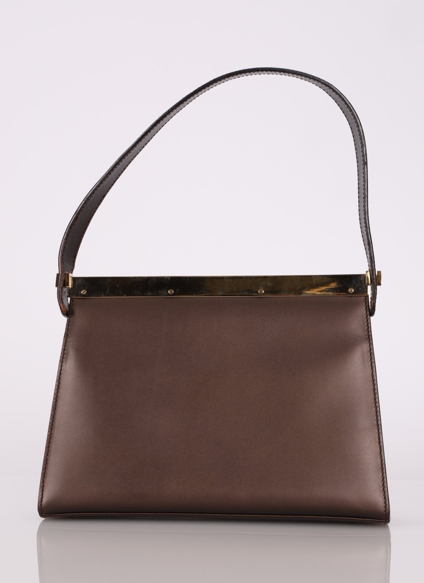 Gucci Metallic Brown Frame Shoulder Bag - FashioNica