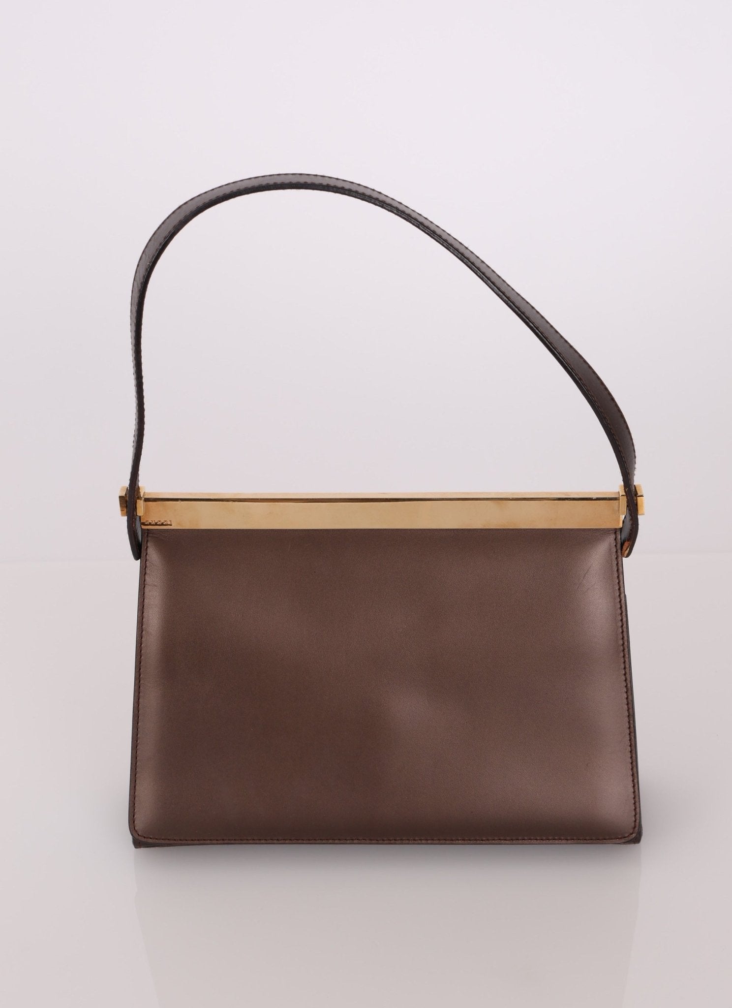 Gucci Metallic Brown Frame Shoulder Bag - FashioNica