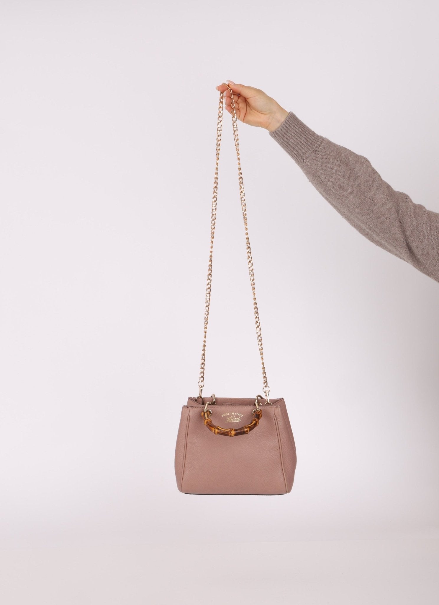 Gucci Mini Leather Bamboo Shopper Tote - FashioNica