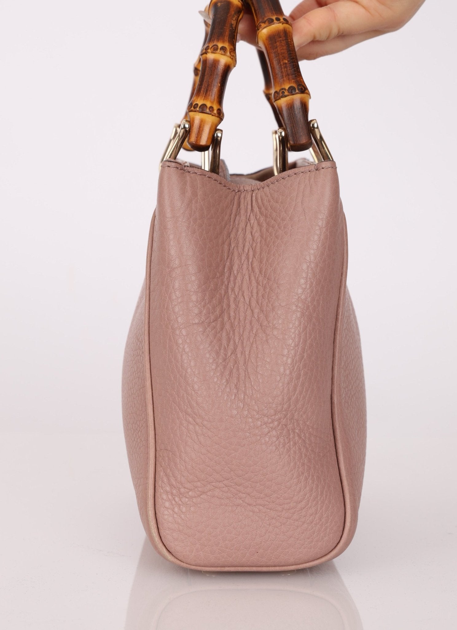 Gucci Mini Leather Bamboo Shopper Tote - FashioNica