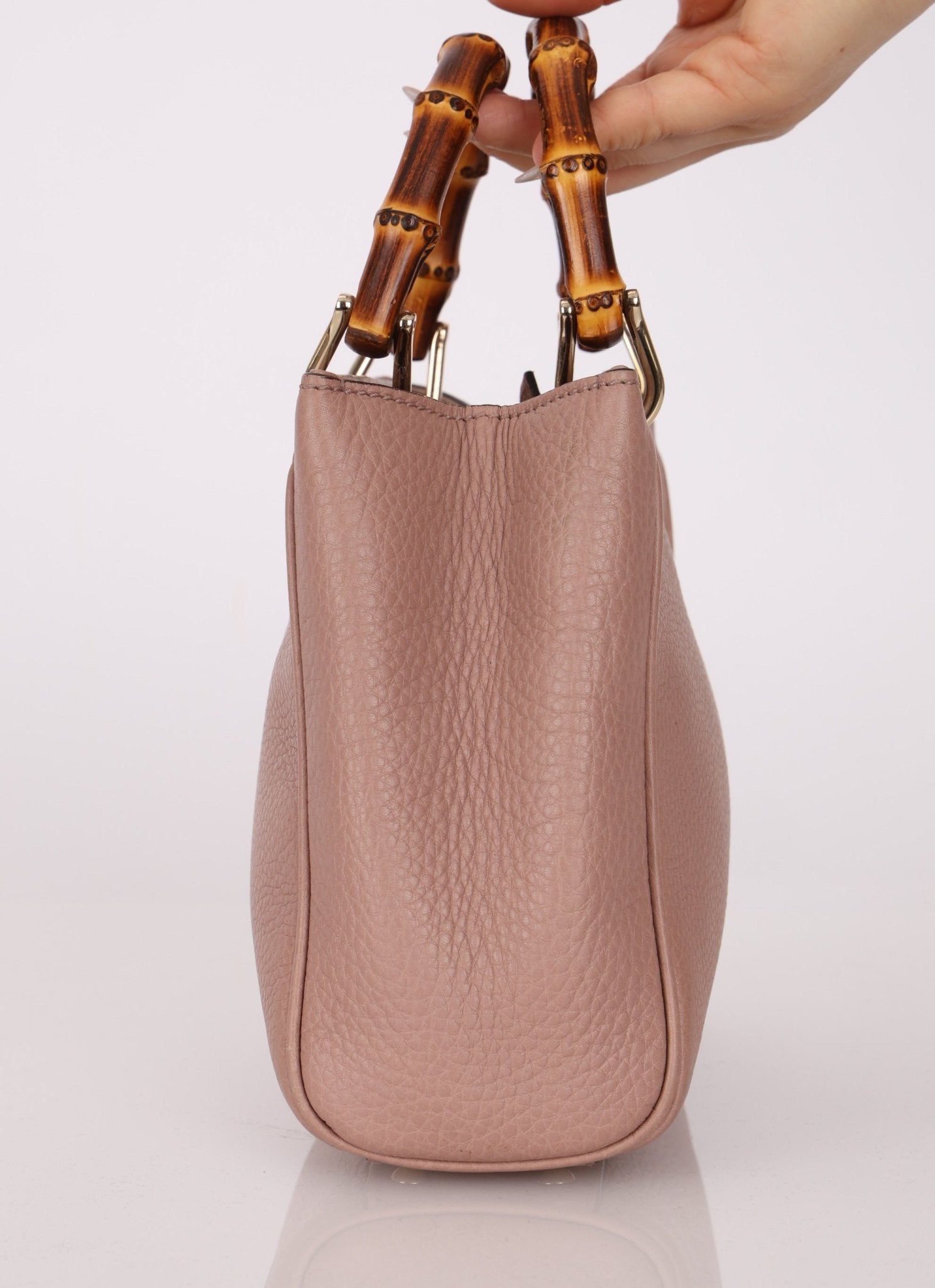 Gucci Mini Leather Bamboo Shopper Tote - FashioNica
