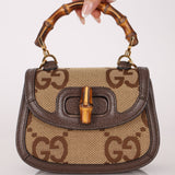 Gucci Monogram Bamboo Top Handle Bag - FashioNica