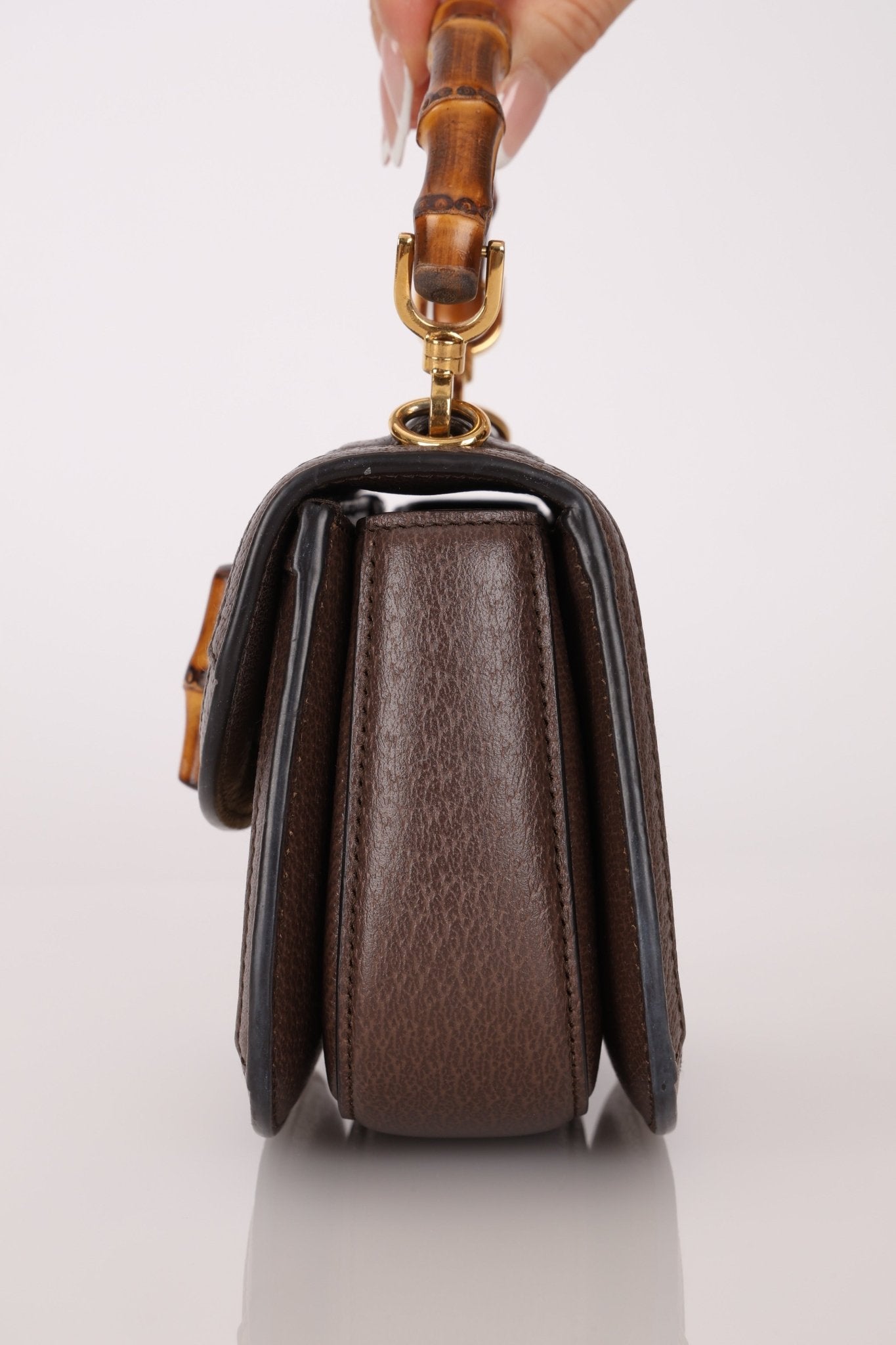 Gucci Monogram Bamboo Top Handle Bag - FashioNica