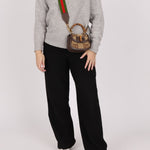 Gucci Monogram Bamboo Top Handle Bag - FashioNica