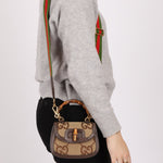 Gucci Monogram Bamboo Top Handle Bag - FashioNica