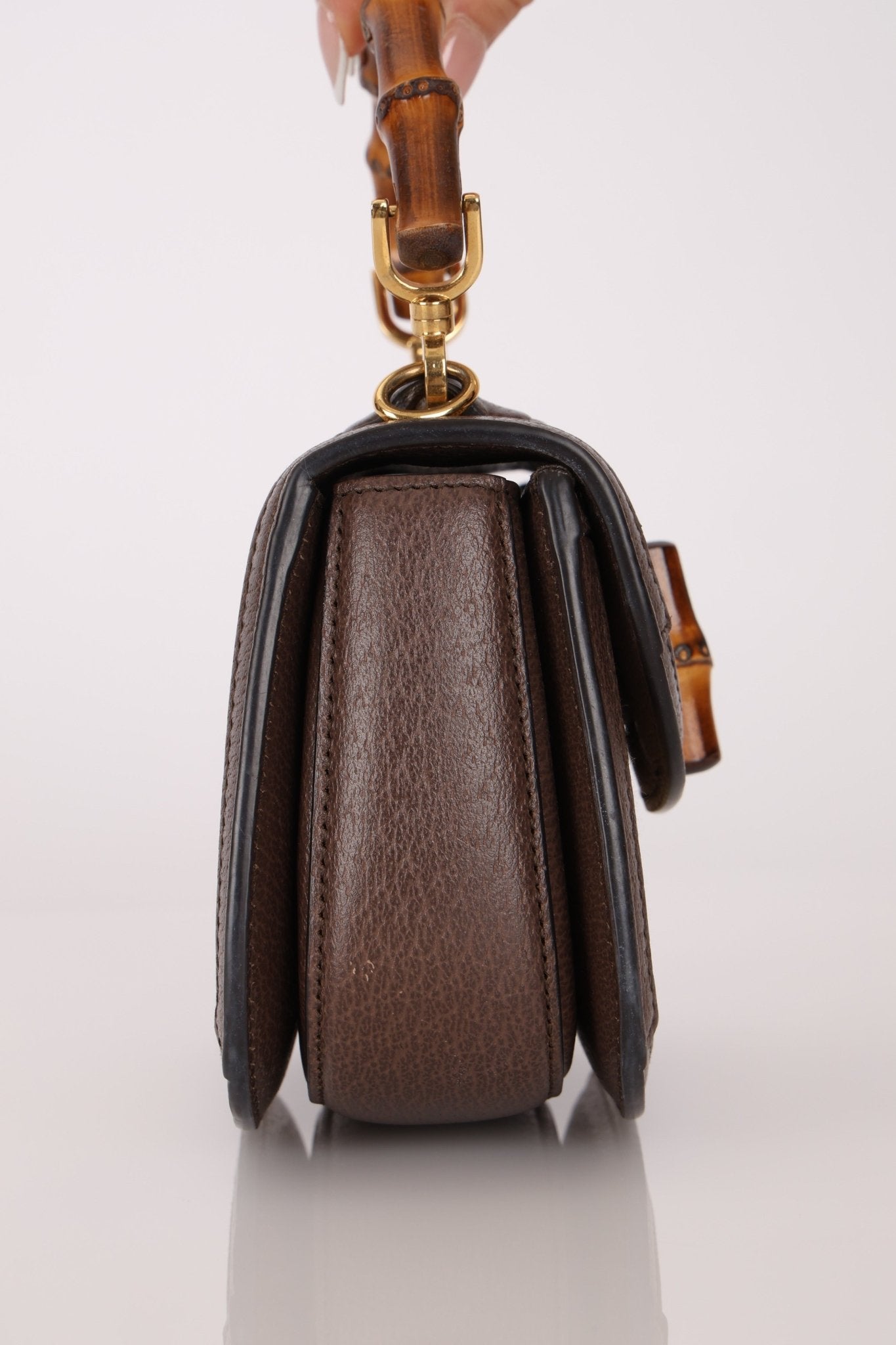 Gucci Monogram Bamboo Top Handle Bag - FashioNica