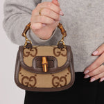 Gucci Monogram Bamboo Top Handle Bag - FashioNica