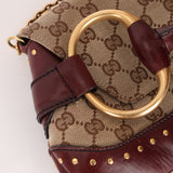Gucci Monogram Bordeaux Horsebit Pochette - FashioNica