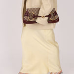 Gucci Monogram Bordeaux Horsebit Pochette - FashioNica