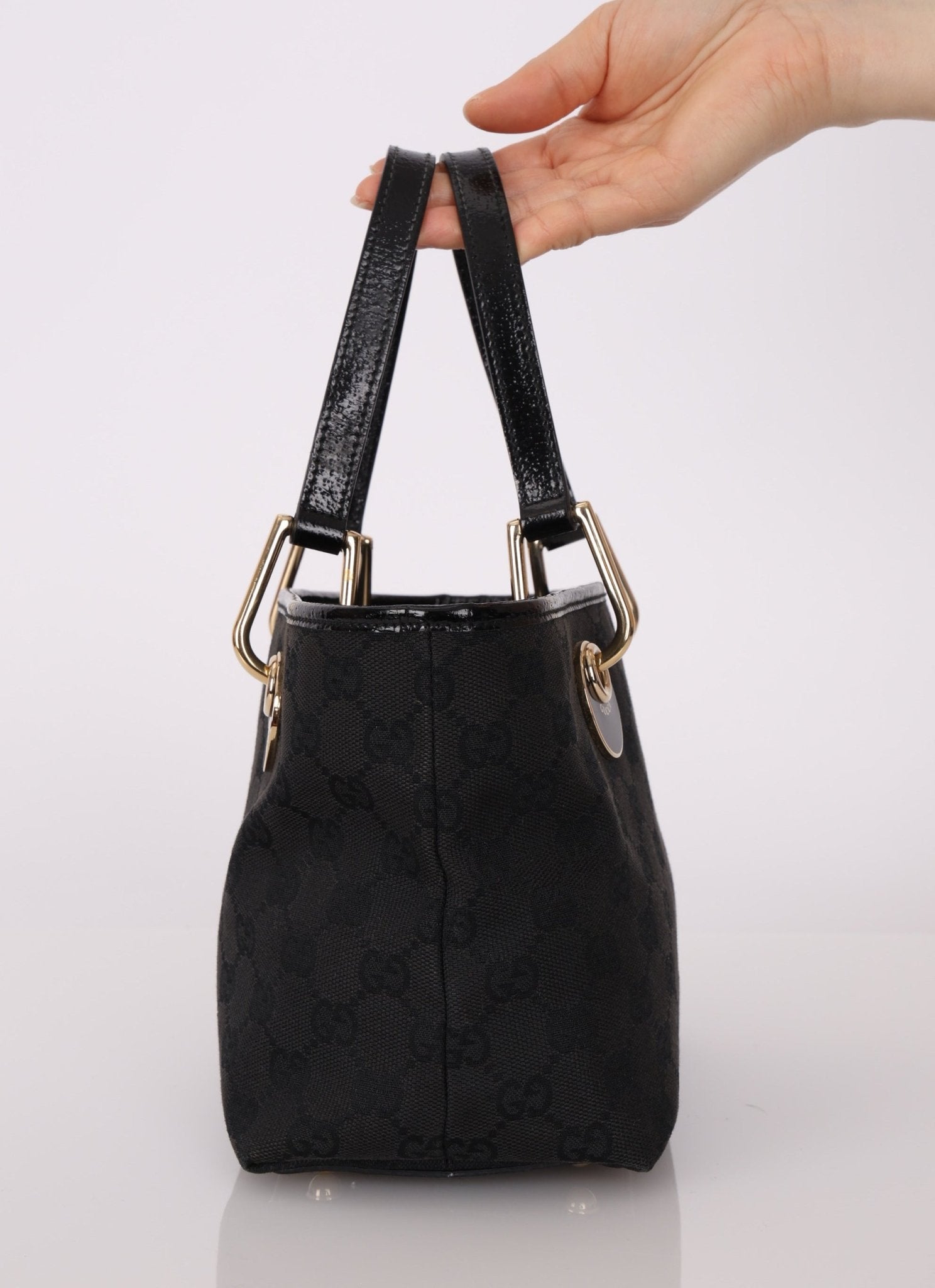 Gucci Monogram Canvas Black Mini Tote Bag - FashioNica