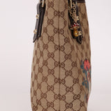 Gucci Monogram Canvas Mushroom Embroidered Tote - FashioNica