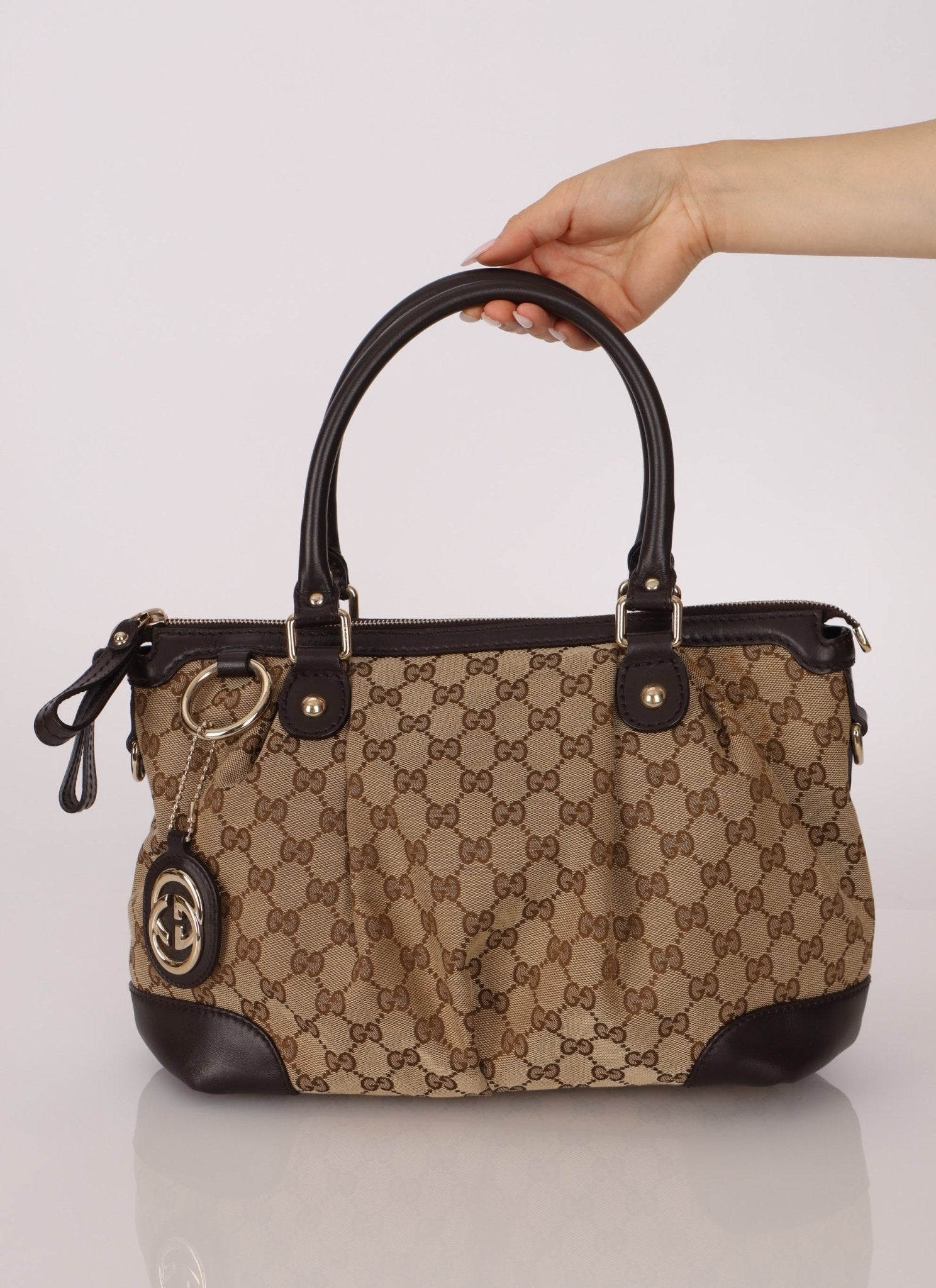 Gucci Monogram Canvas Sukey Bag - FashioNica