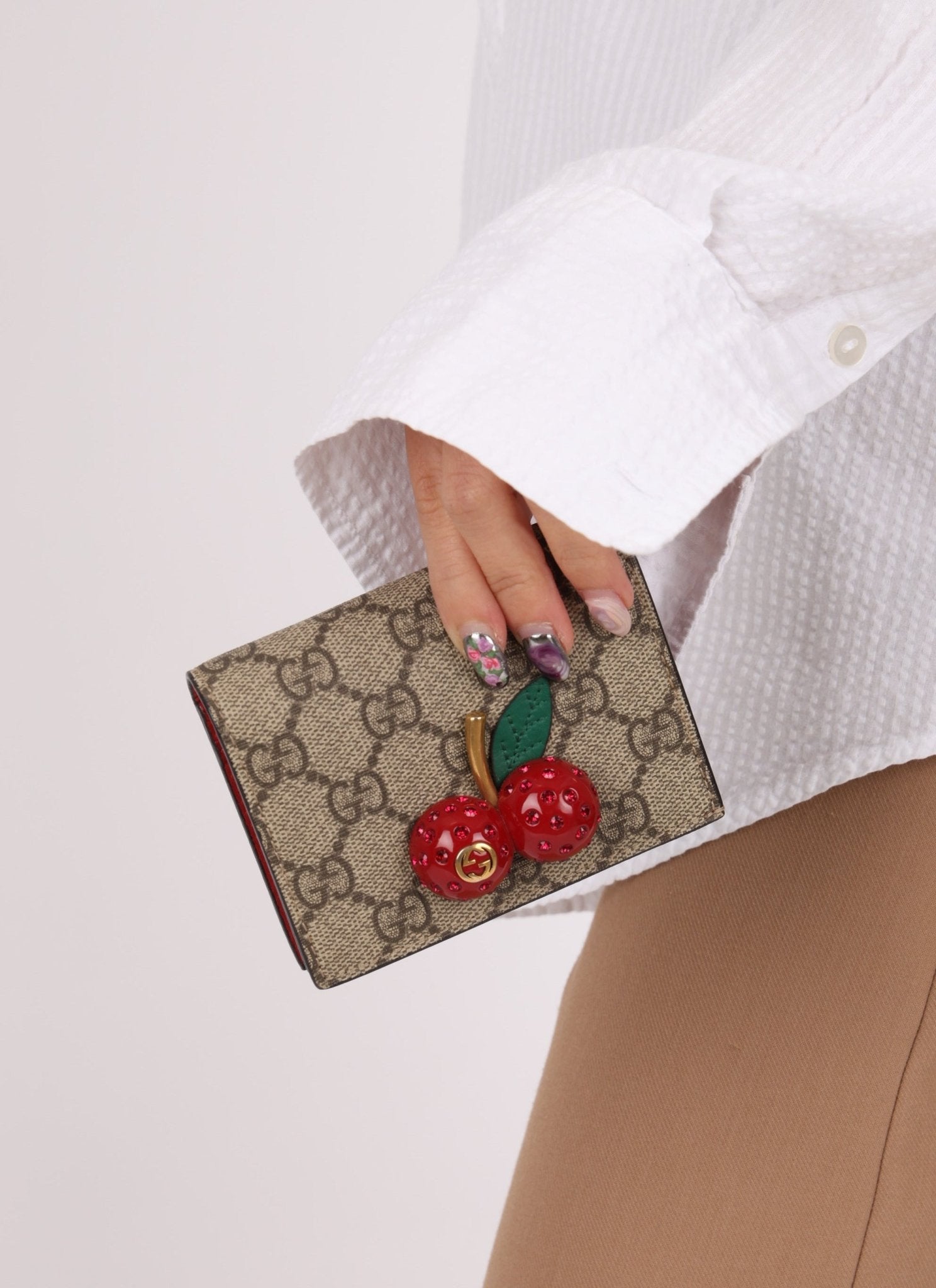 Gucci Monogram Cherries Wallet - FashioNica