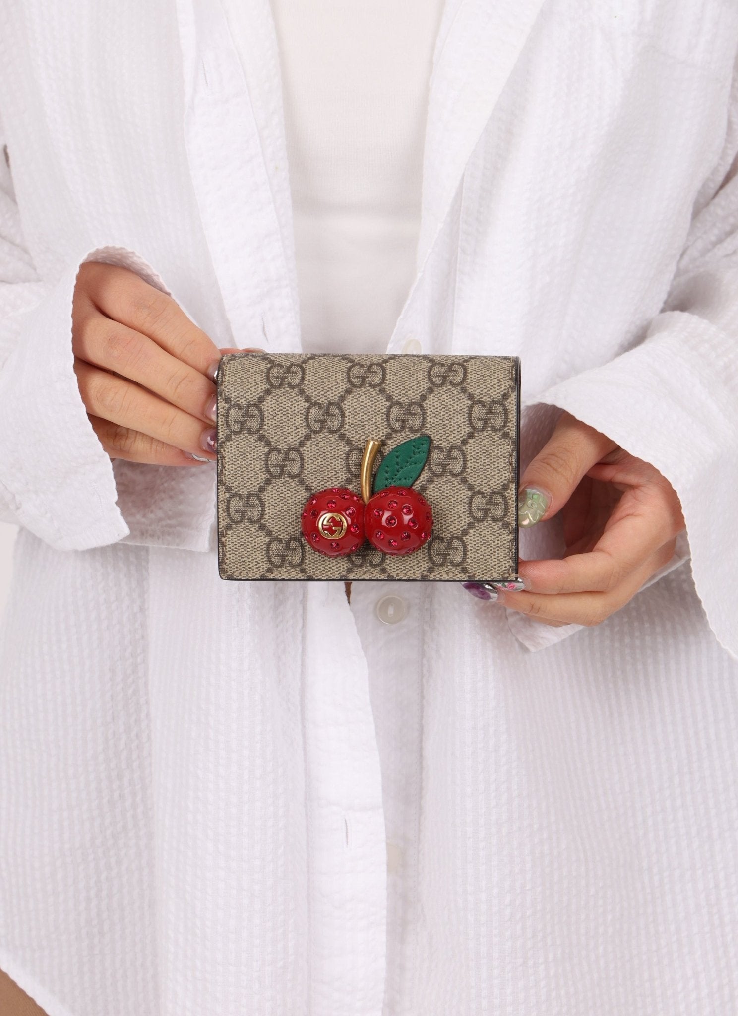 Gucci Monogram Cherries Wallet - FashioNica