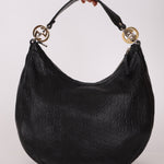 Gucci Monogram Embossed Leather Hobo - FashioNica