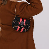 Gucci Monogram Horsebit Web Bamboo Chain Flap RGHW - FashioNica