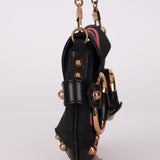 Gucci Monogram Horsebit Web Bamboo Chain Flap RGHW - FashioNica