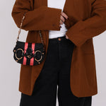 Gucci Monogram Horsebit Web Bamboo Chain Flap RGHW - FashioNica