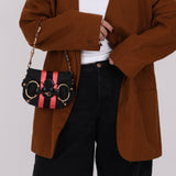 Gucci Monogram Horsebit Web Bamboo Chain Flap RGHW - FashioNica