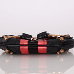 Gucci Monogram Horsebit Web Bamboo Chain Flap RGHW - FashioNica