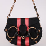 Gucci Monogram Horsebit Web Bamboo Chain Flap RGHW - FashioNica