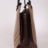 Gucci Monogram Leather Braided Tote - FashioNica