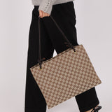Gucci Monogram Leather Braided Tote - FashioNica