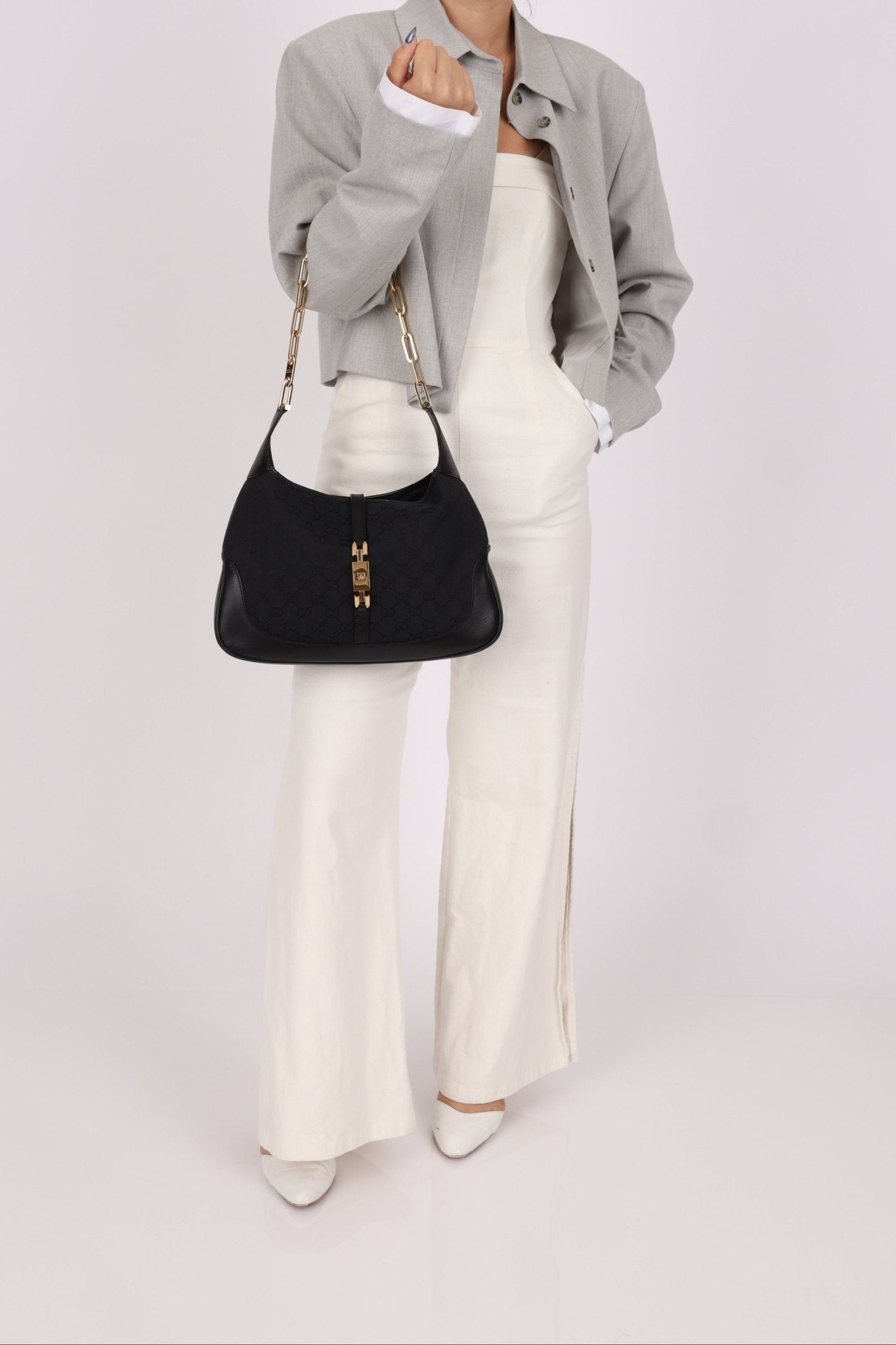 Gucci Monogram Medium Chain Jackie - FashioNica